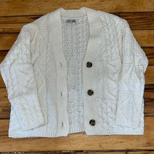 Dex cream cable-knit cardigan Sweater, cottage core style, fall, boho, n…